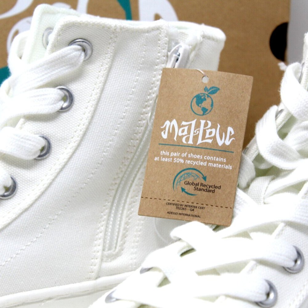 Mad Love Women's High Top Sneakers - White - Platform Sole - Size 9 - Picture 5 of 13
